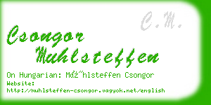 csongor muhlsteffen business card